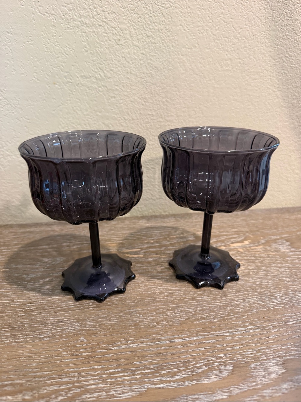 Lot of 2 Threshold Coupe Glass Black – 10.15 oz 5.12"H x 3.78"W Halloween